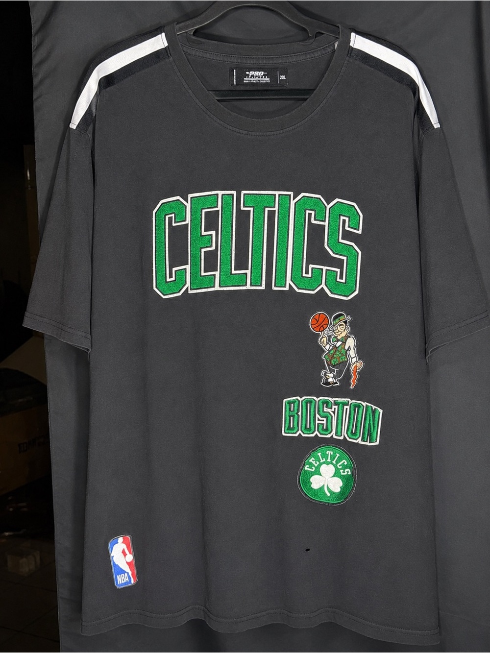 Boston Celtics Men’s Black Graphic Jersey Tee
